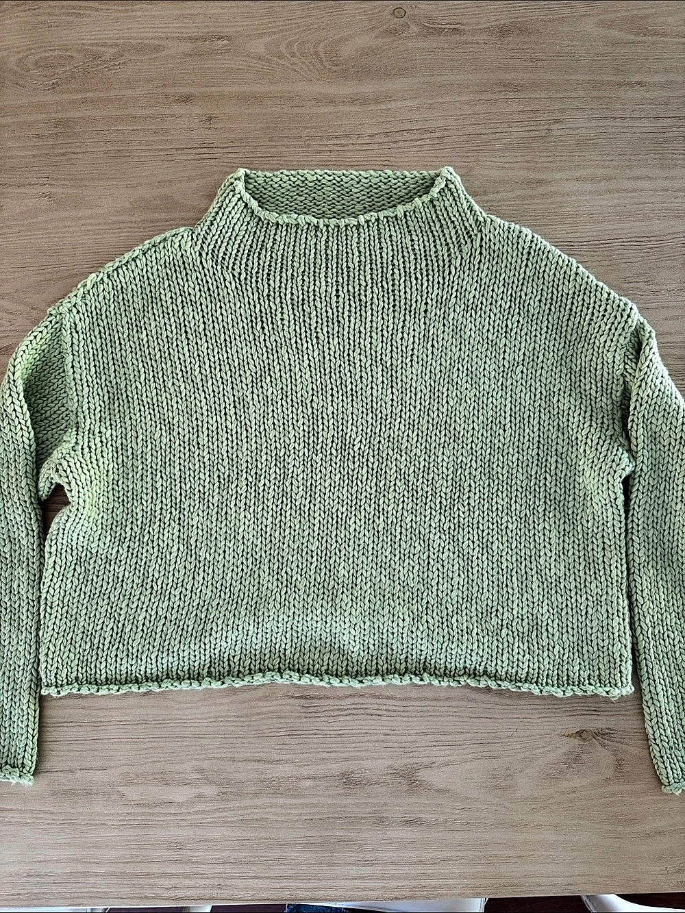 Free People Swim Too Deep Turtleneck Sweater Green